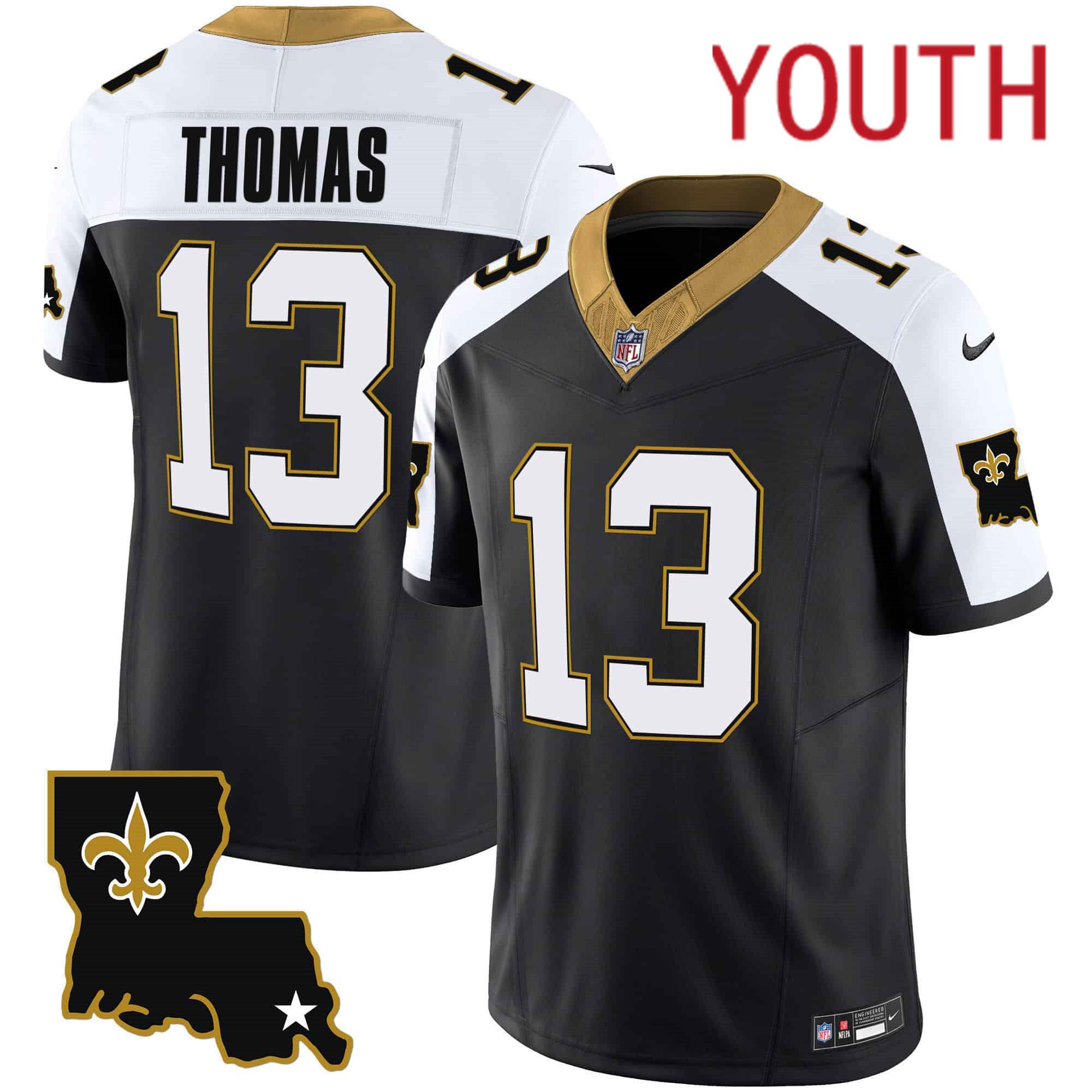 Youth New Orleans Saints #13 Thomas Black 2024 Nike 1987 Legacy Vapor Limited NFL Jersey->customized nfl jersey->Custom Jersey
